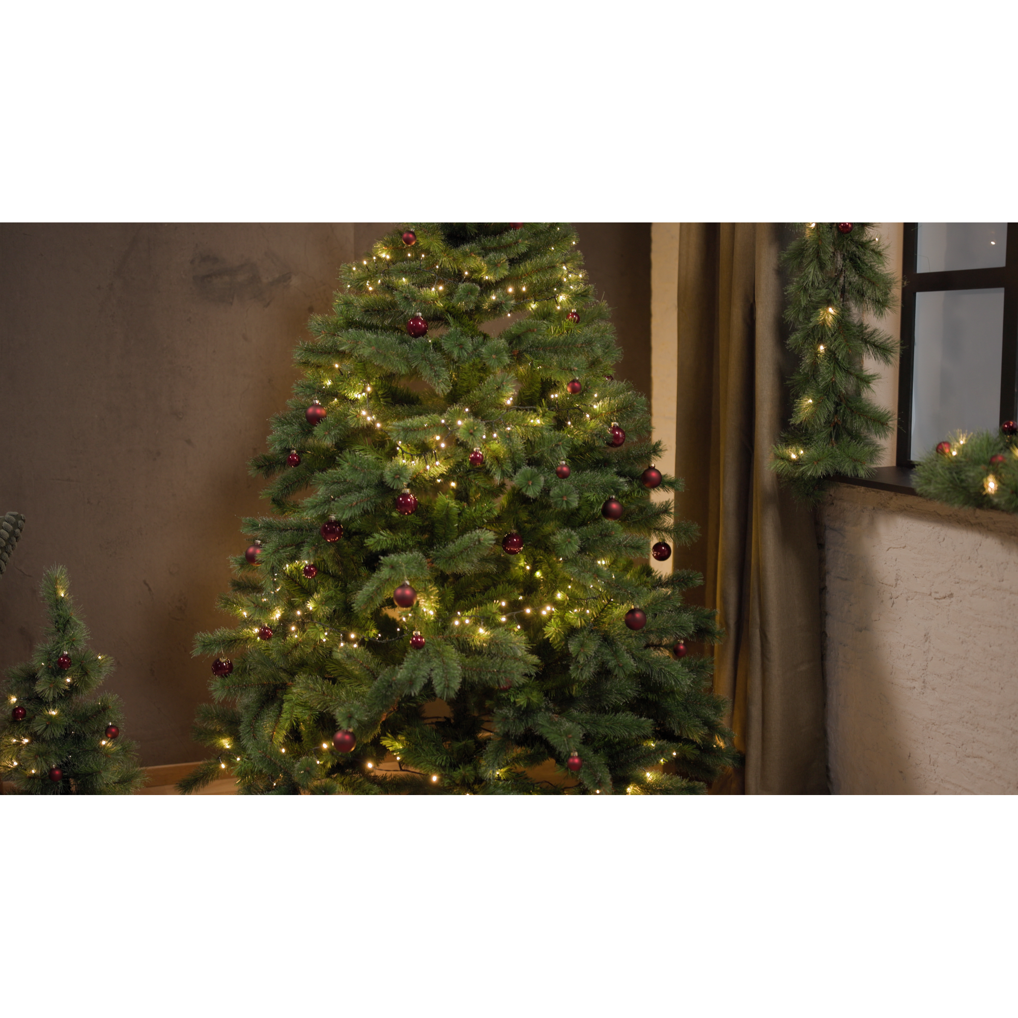 Christbaumschmuck bordeauxfarben Ø 3 cm 24 Stück