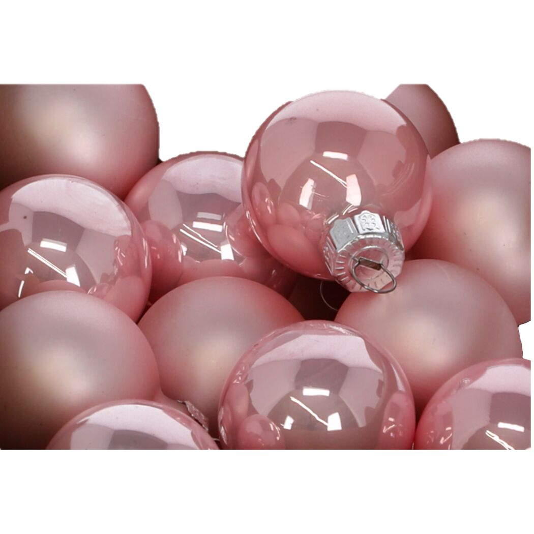 Christbaumschmuck rosé Ø 5,7 cm 24 Stück