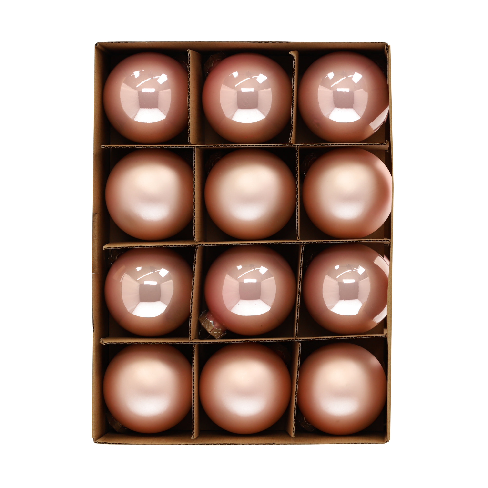 Christbaumschmuck rosé Ø 5,7 cm 24 Stück