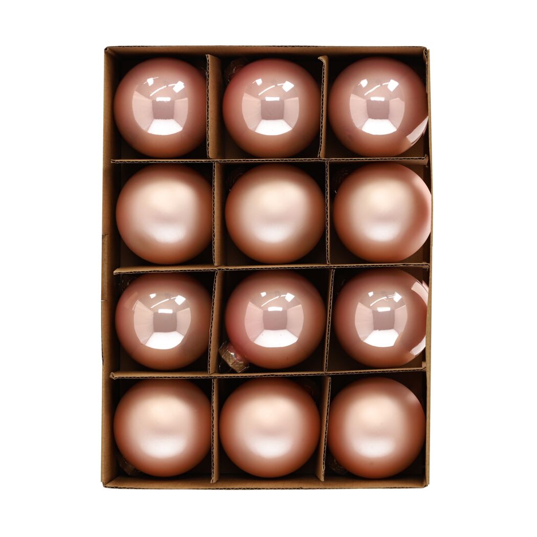 Christbaumschmuck rosé Ø 5,7 cm 24 Stück