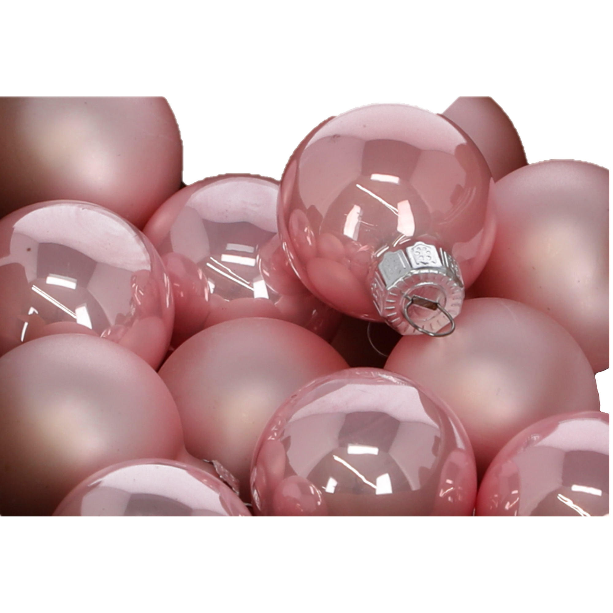 Christbaumschmuck rosé Ø 3 cm 24 Stück