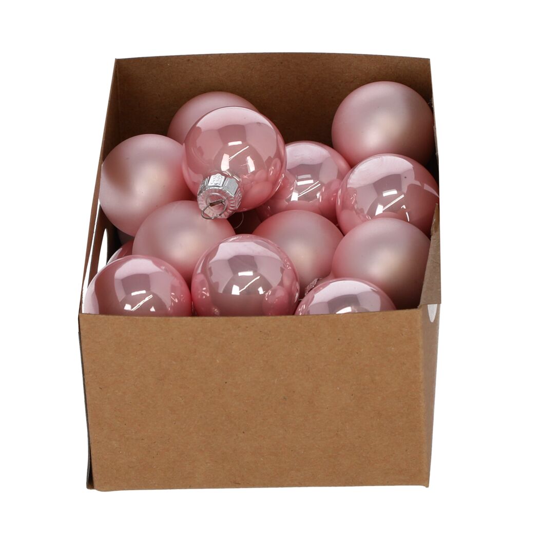 Christbaumschmuck rosé Ø 3 cm 24 Stück