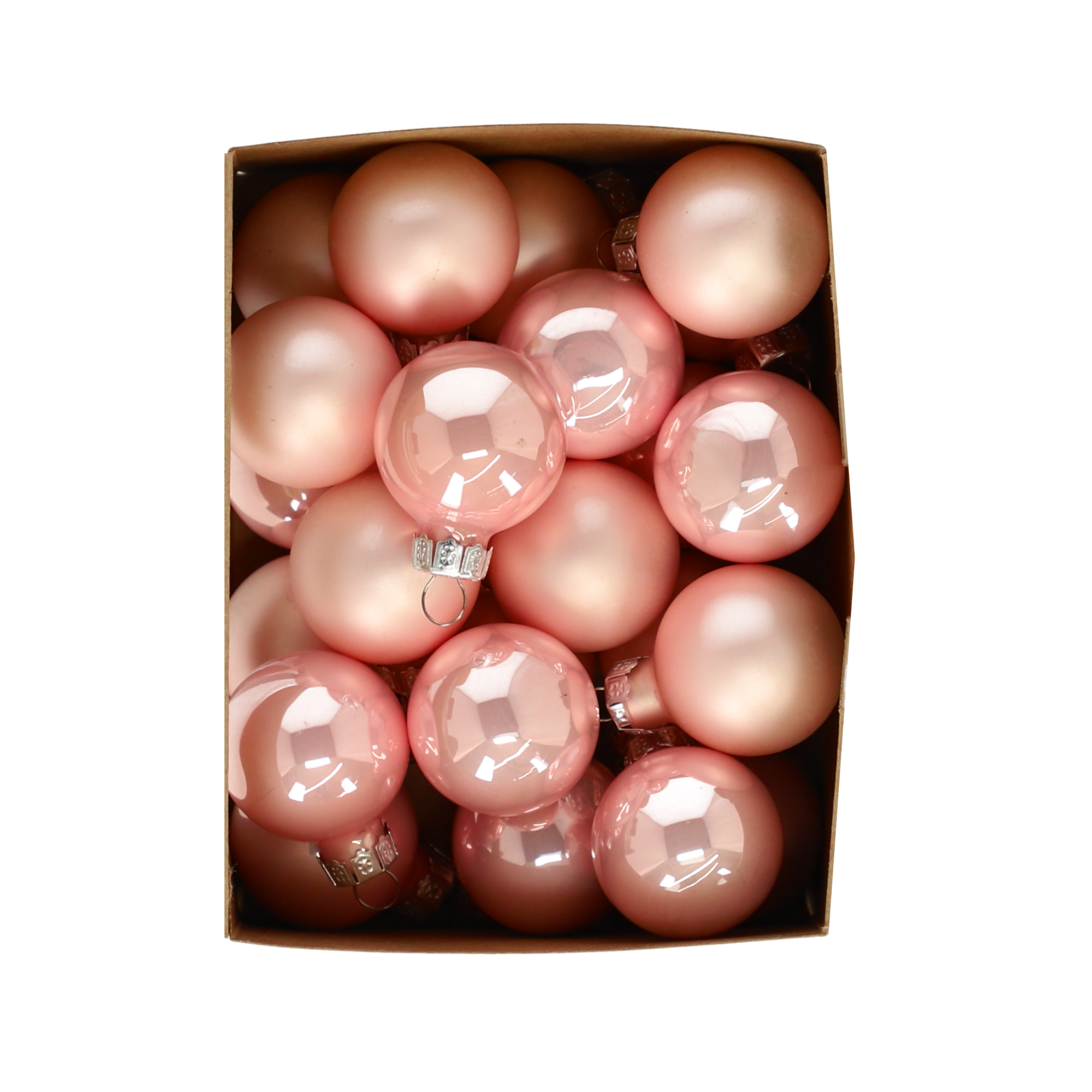 Christbaumschmuck rosé Ø 3 cm 24 Stück