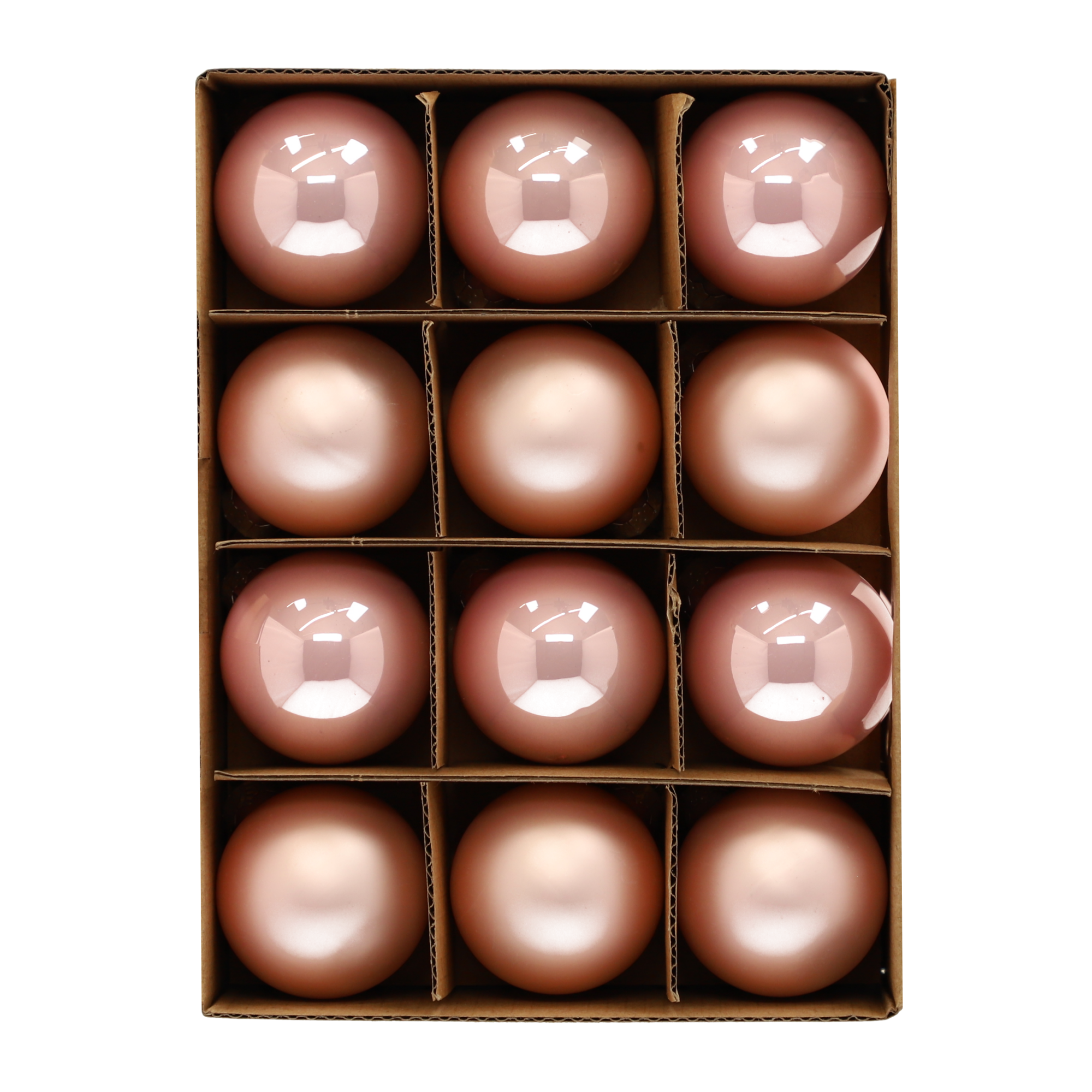 Christbaumschmuck rosé Ø 4,5 cm 24 Stück