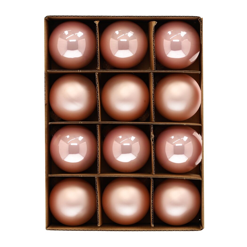 Christbaumschmuck rosé Ø 4,5 cm 24 Stück
