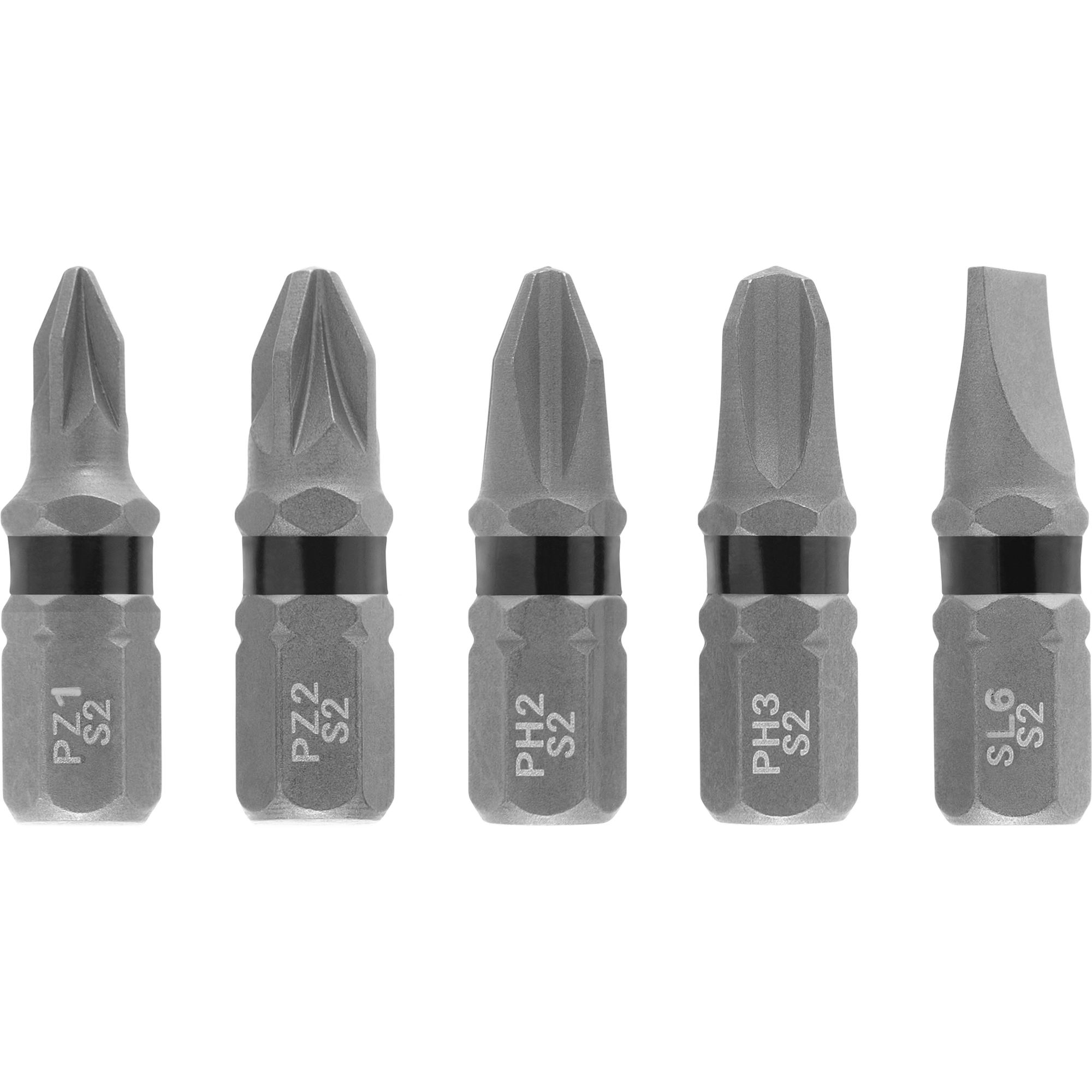 Bit-Set 'Impact' PH / PZ / SL 25 mm 5-teilig