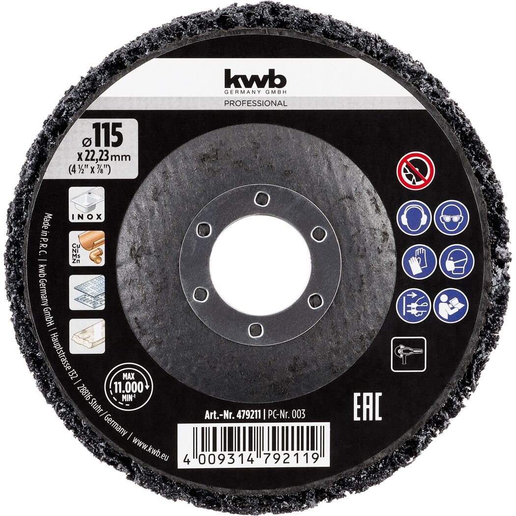 Reinigungsscheibe gekröpft Ø 115 mm