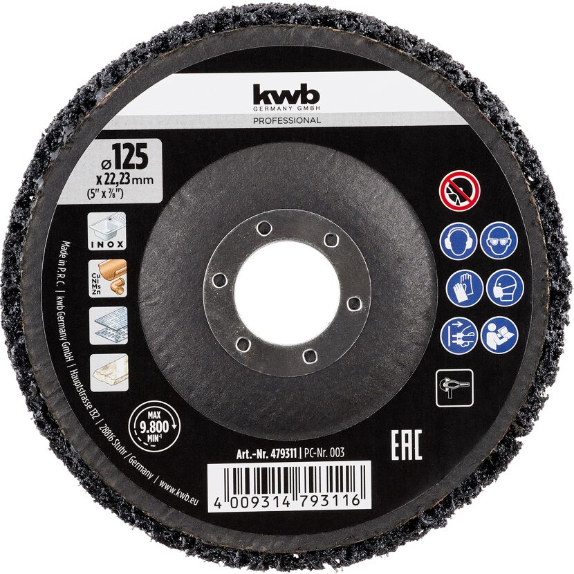 Reinigungsscheibe gekröpft Ø 125 mm