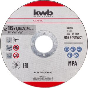 Inox-Gewebetrennscheibe für Metall Ø 115 x 1 mm