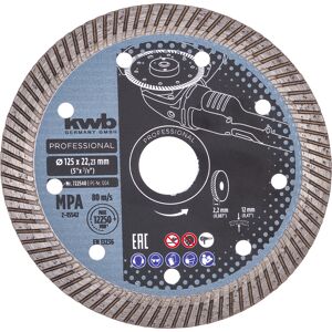 Diamant-Trennscheibe mit Turborand für Trockenschliff Ø 125 x 1,4 mm