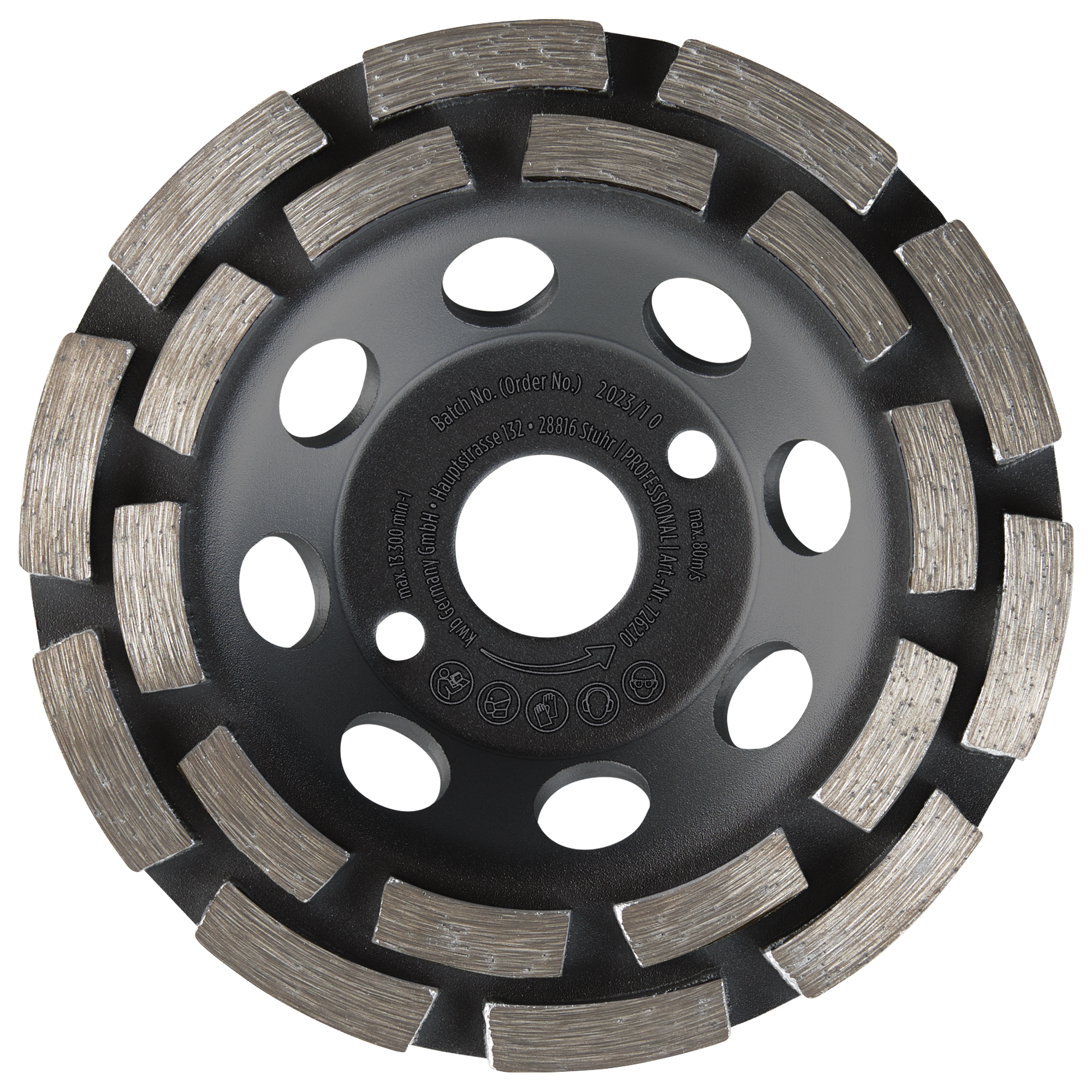 Schleifteller Diamant Ø 115 x 2,9 mm 2-reihig