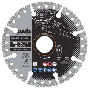 Diamant-Trennscheibe 'Multicut' mit Segmentrand Ø 115 x 1,4 mm