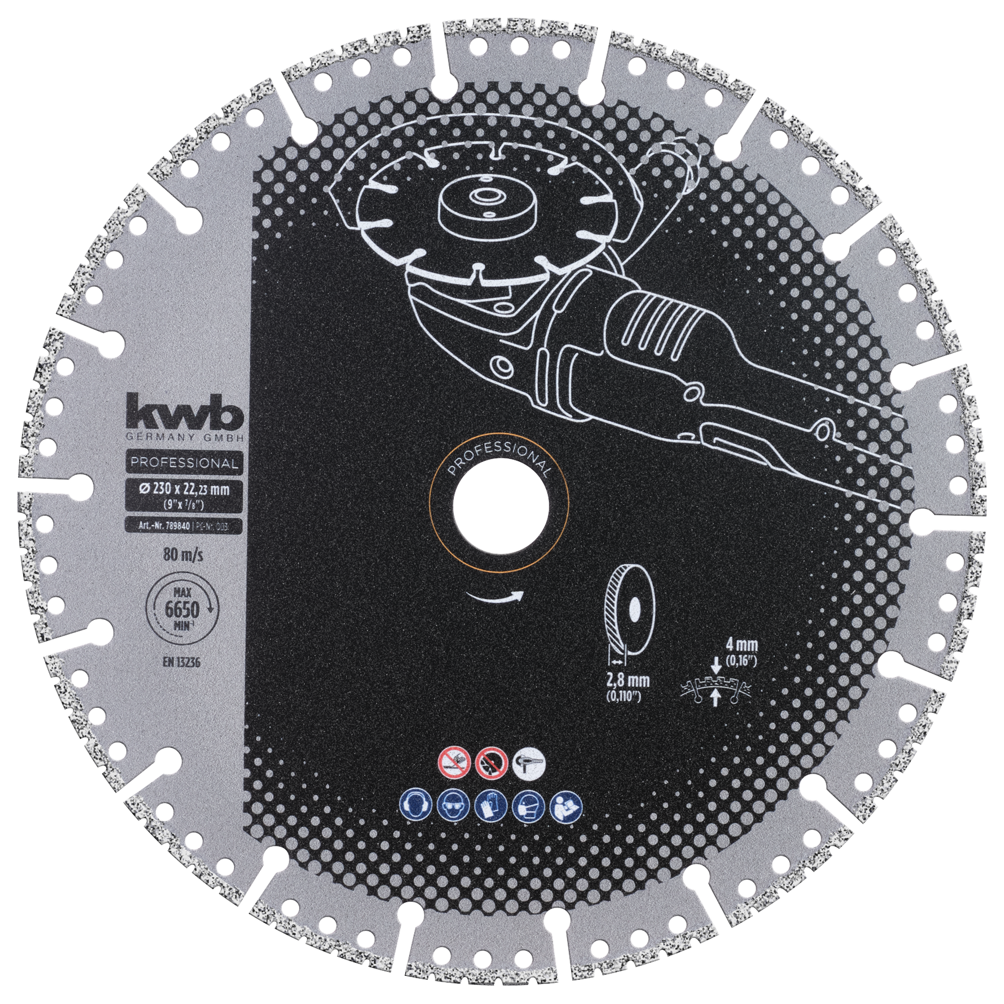 Diamant-Trennscheibe 'Multicut' mit Segmentrand Ø 230 x 2 mm