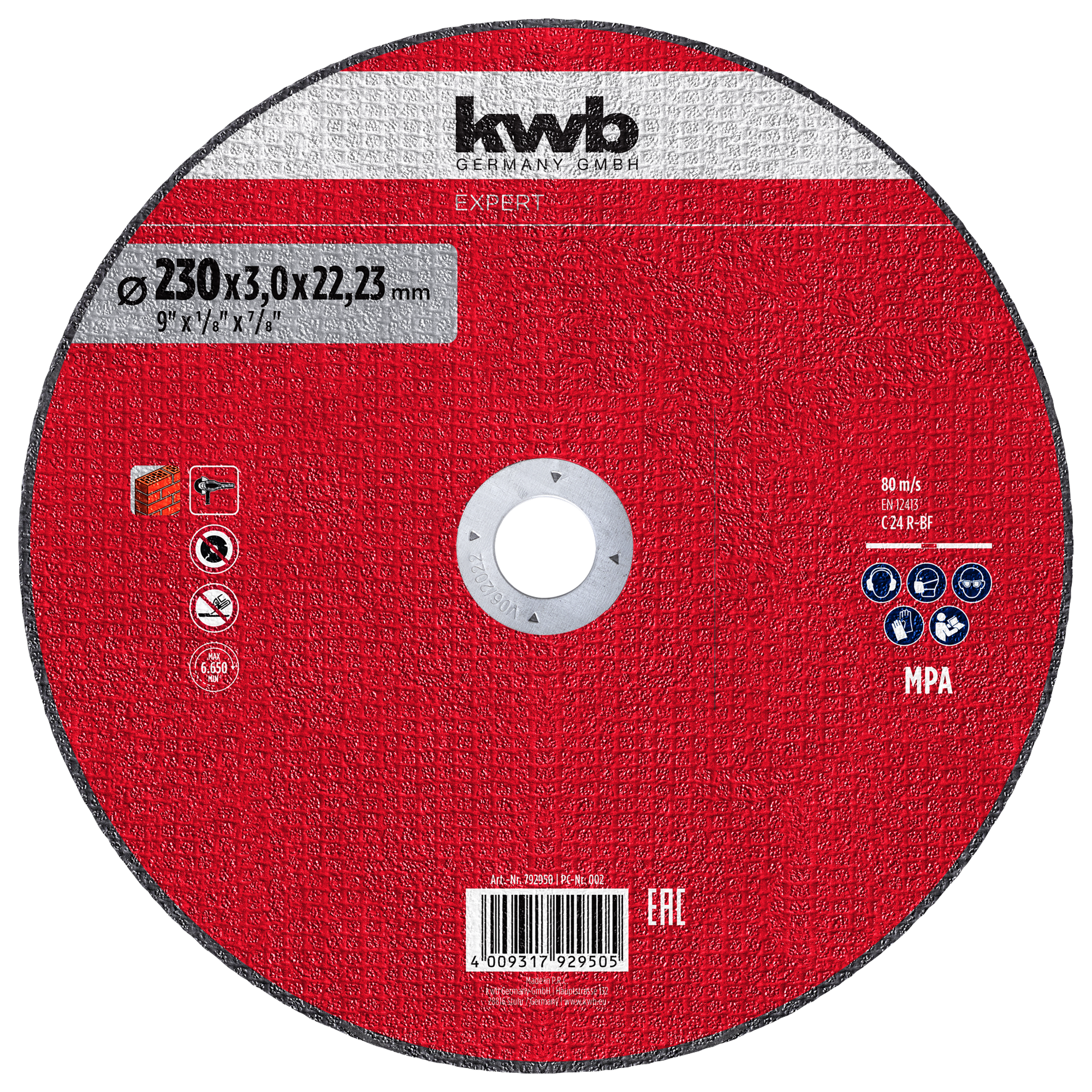 Gewebetrennscheibe für Stein Ø 230 x 3 mm