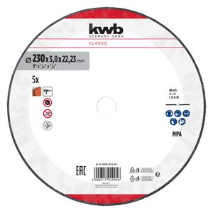 Gewebetrennscheiben-Set für Stein gerade 5-teilig, Ø 230 x 3 mm