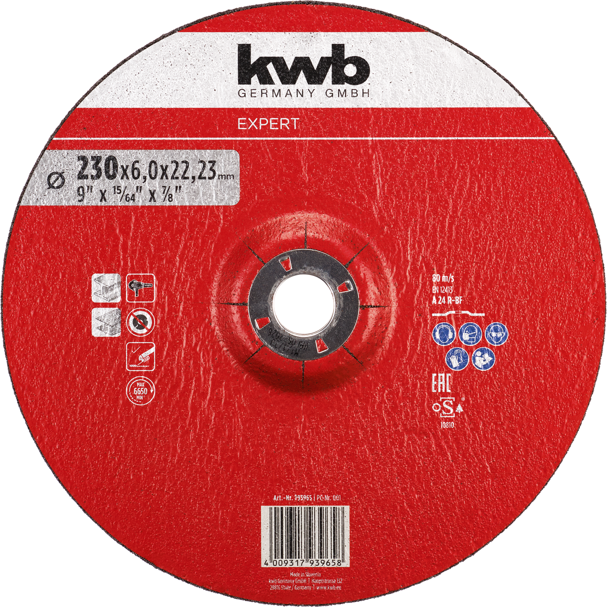 Schruppscheibe für Metall gekröpft Ø 230 x 6 mm