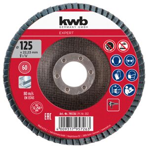 Lamellenschleifteller Zirkon mit Glasfasergewebe für Metall Ø 125 mm K60