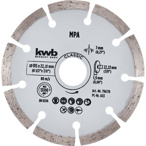 Diamant-Trennscheibe mit Segmentrand für Trockenschliff Ø 115 x 1,2 mm