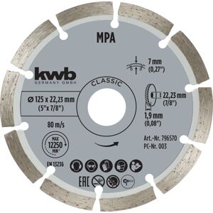 Diamant-Trennscheibe mit Segmentrand für Trockenschliff Ø 125 x 1,2 mm