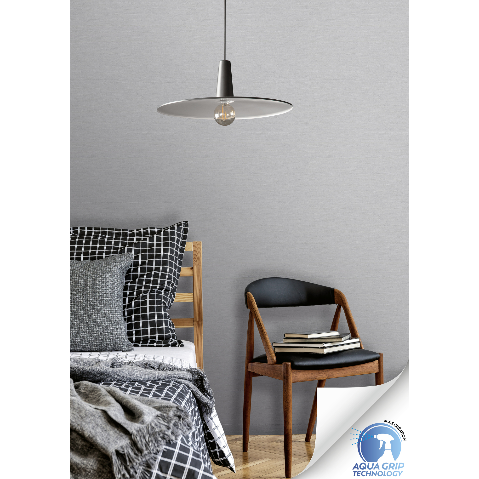 Vliestapete 'Wow' Uni grau 10,05 x 0,53 m