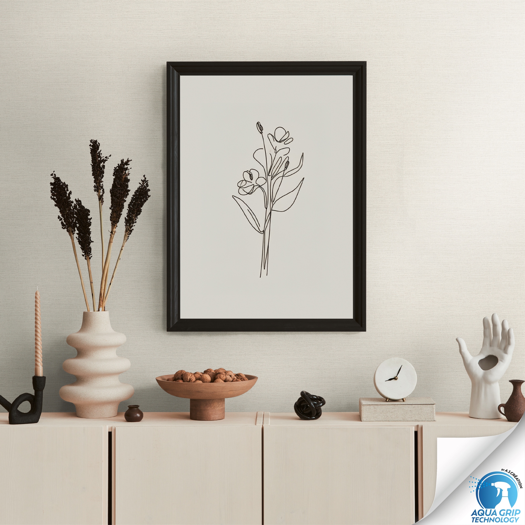 Vliestapete 'Wow' Uni cremefarben 10,05 x 0,53 m