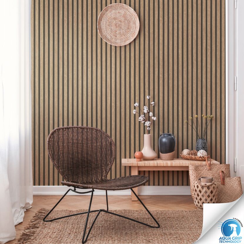 Vliestapete 'Wow' Holzpaneel braun 10,05 x 0,53 m
