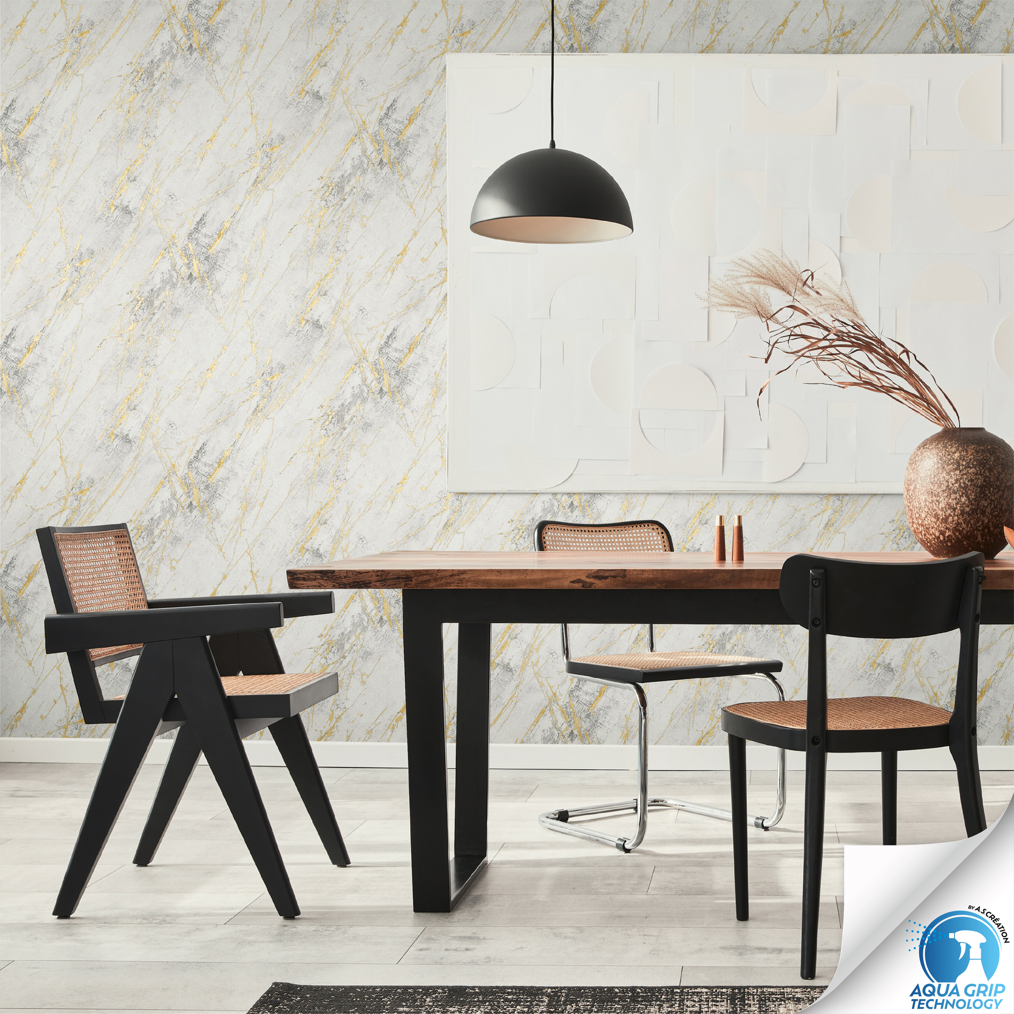 Vliestapete 'Wow' Marmor grau 10,05 x 0,53 m