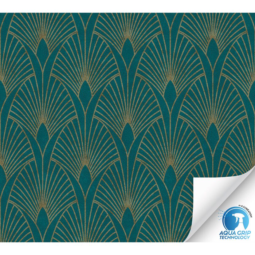 Vliestapete 'Wow' Ornament grün 10,05 x 0,53 m