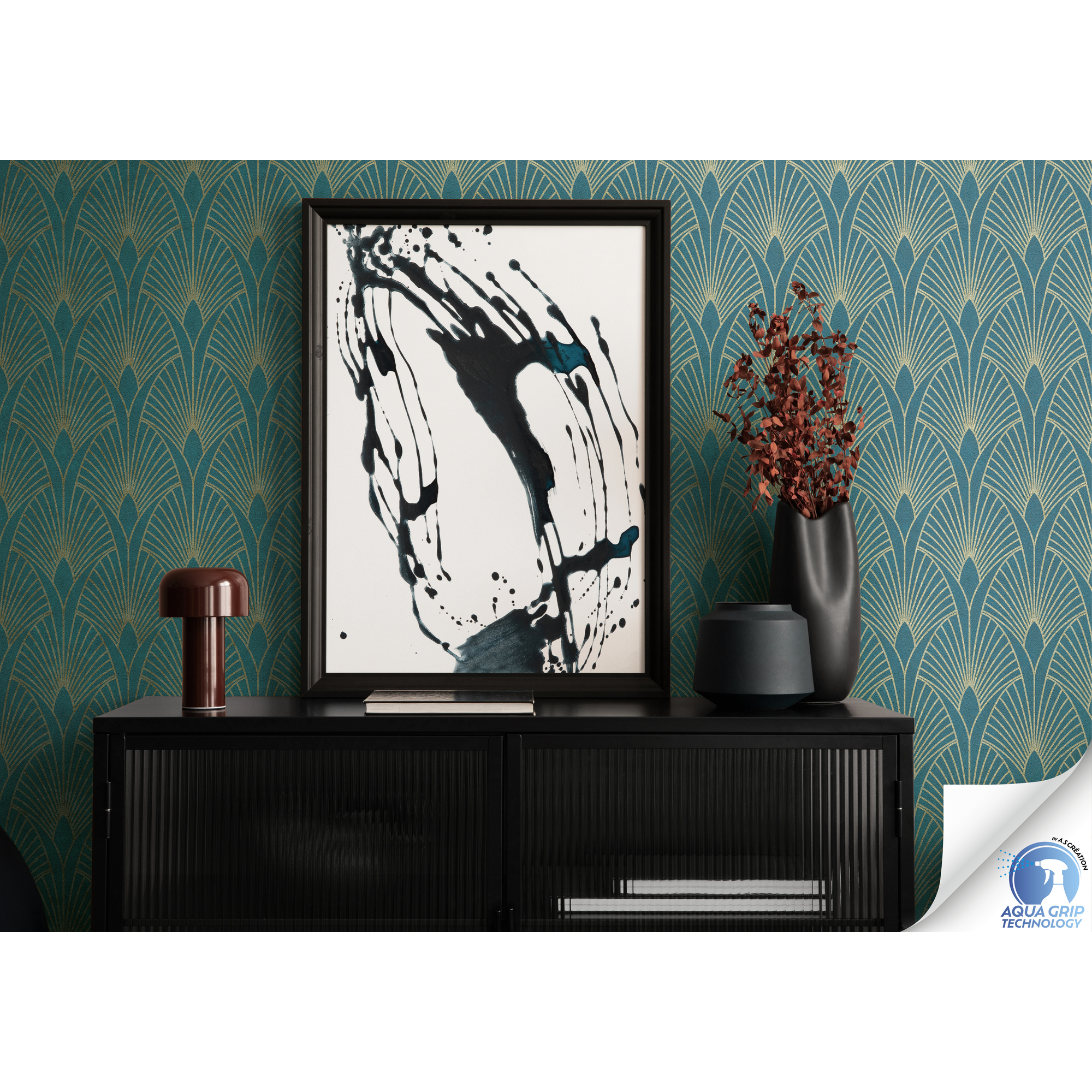 Vliestapete 'Wow' Ornament grün 10,05 x 0,53 m