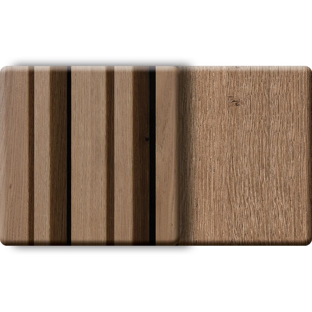 Akustikpaneel 3D 'Amalfi' Eiche 2400 x 561 x 25 mm