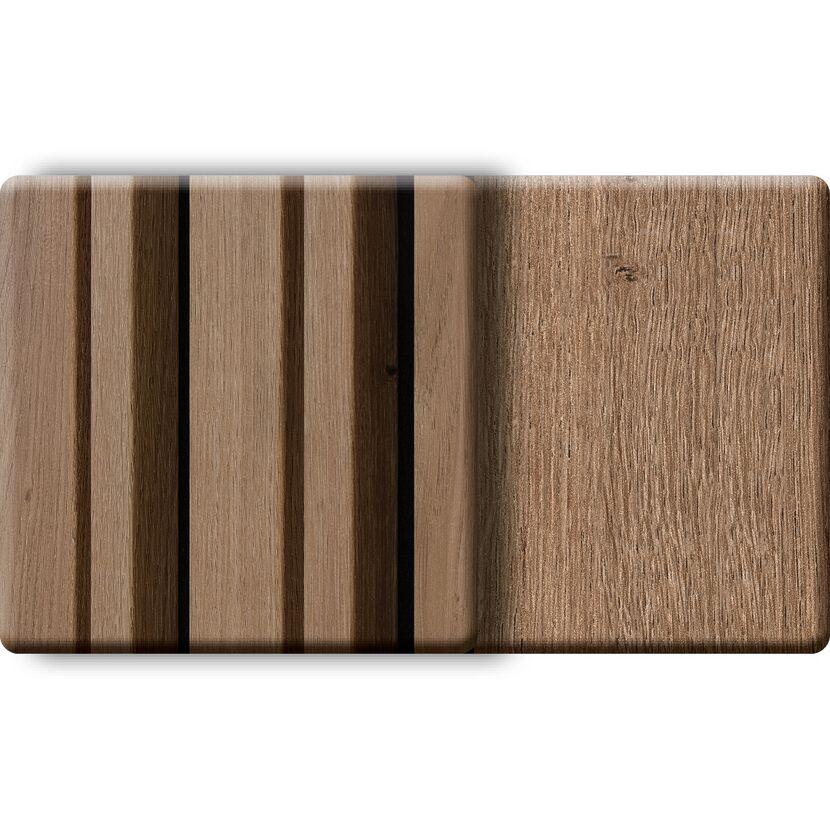 Akustikpaneel 3D 'Amalfi' Eiche 2400 x 561 x 25 mm