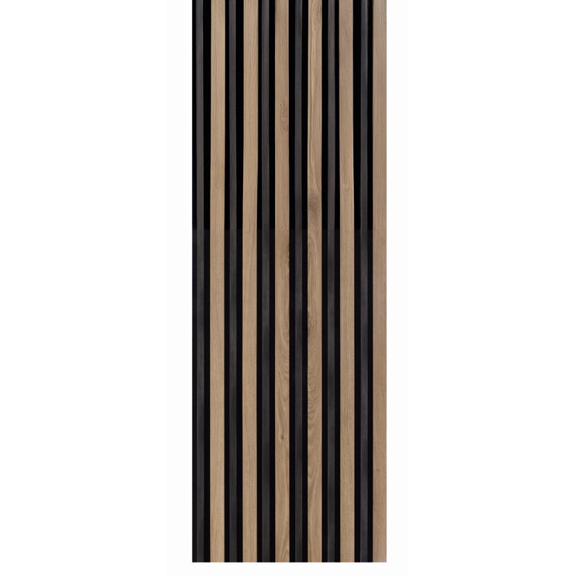 Akustikpaneel 3D 'Amalfi' Eiche/anthrazit 2400 x 561 x 25 mm