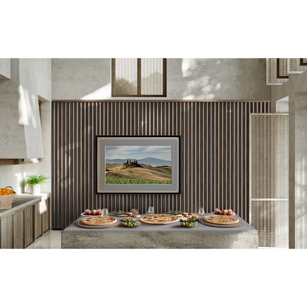 Akustikpaneel 3D 'Amalfi' Eiche/anthrazit 2400 x 561 x 25 mm