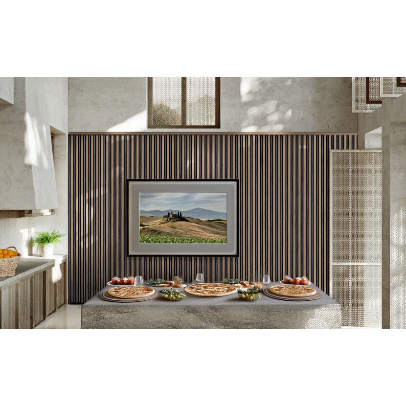 Akustikpaneel 3D 'Amalfi' Eiche/anthrazit 2400 x 561 x 25 mm