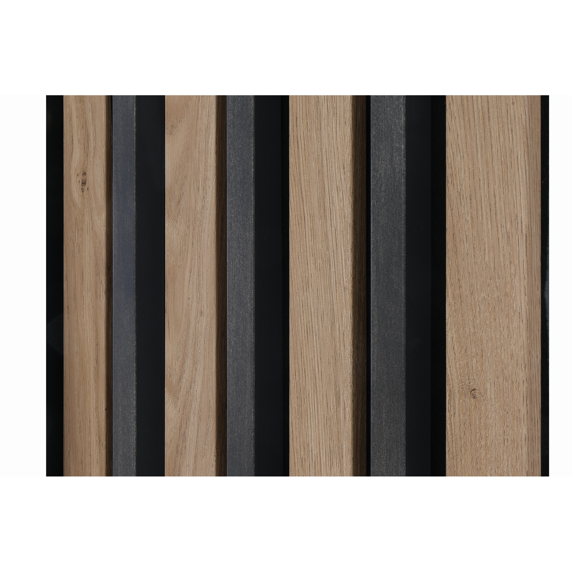 Akustikpaneel 3D 'Amalfi' Eiche/anthrazit 2400 x 561 x 25 mm