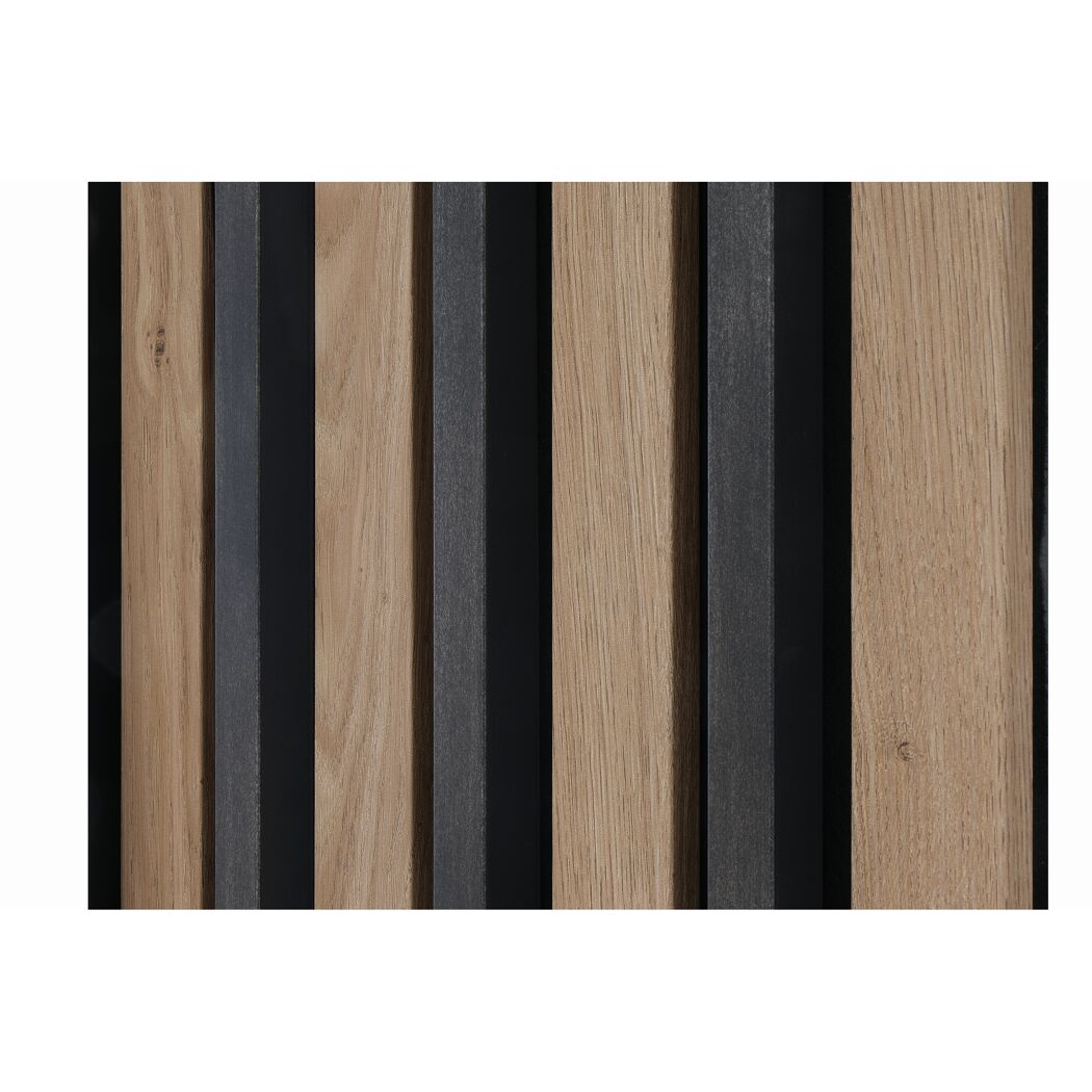 Akustikpaneel 3D 'Amalfi' Eiche/anthrazit 2400 x 561 x 25 mm