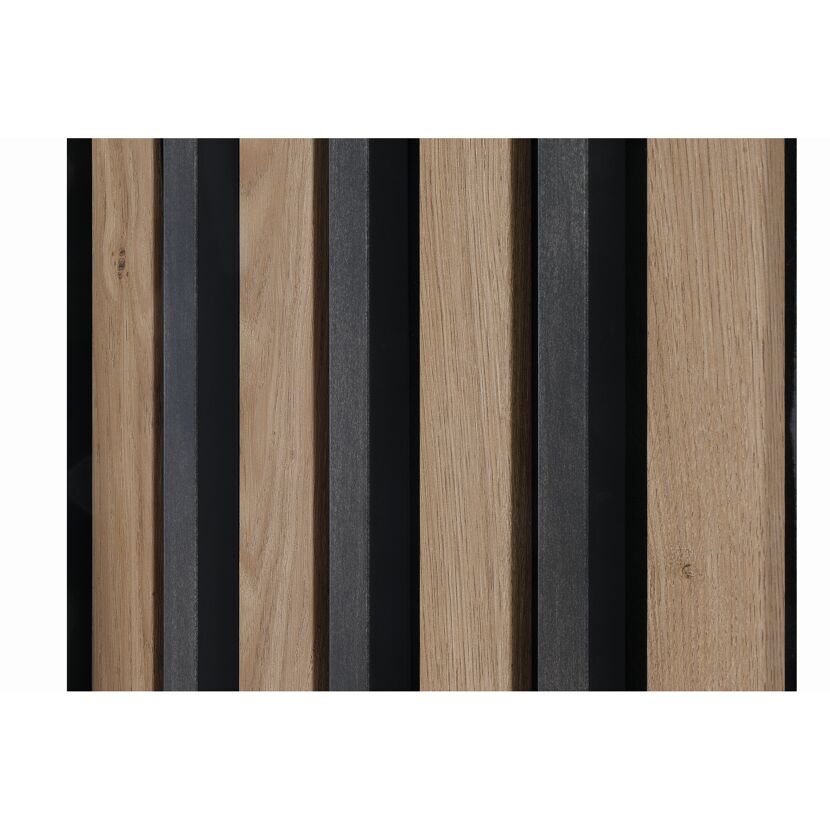 Akustikpaneel 3D 'Amalfi' Eiche/anthrazit 2400 x 561 x 25 mm