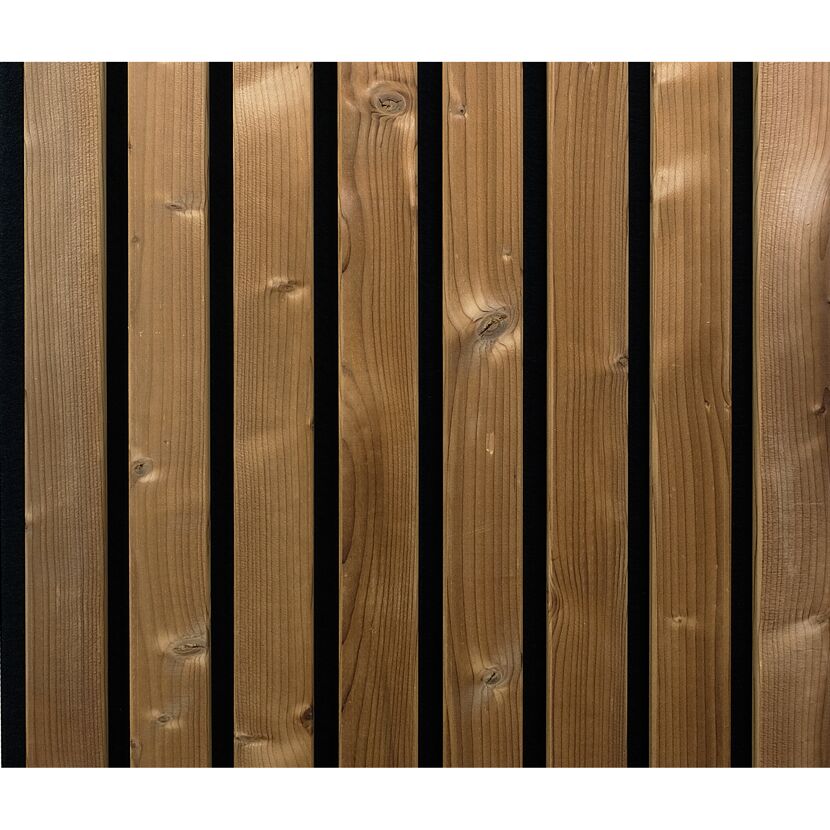 Outdoor-Akustikpaneel 'HydroLine' Thermo-Fichte gehobelte Oberfläche 2400 x 561 x 19 mm