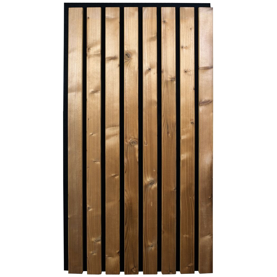 Outdoor-Akustikpaneel 'HydroLine' Thermo-Fichte gehobelte Oberfläche 2400 x 561 x 19 mm