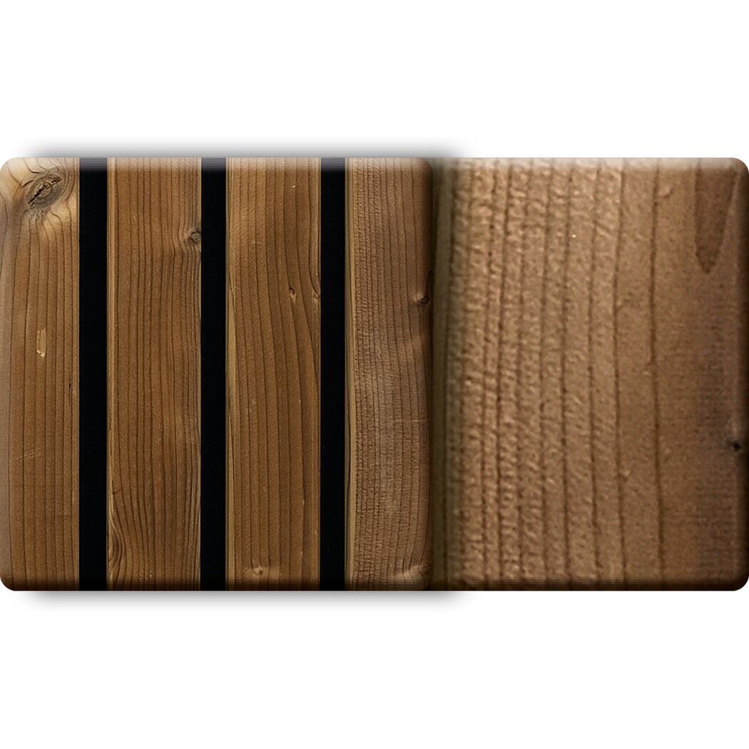 Outdoor-Akustikpaneel 'HydroLine' Thermo-Fichte gehobelte Oberfläche 2400 x 561 x 19 mm