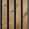Outdoor-Akustikpaneel 'HydroLine' Thermo-Fichte gehobelte Oberfläche 2400 x 561 x 19 mm