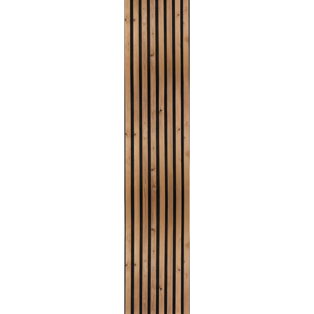 Outdoor-Akustik-Paneel 'HydroLine' Thermo Fichte gehackt  2400 x 561 x 19 mm