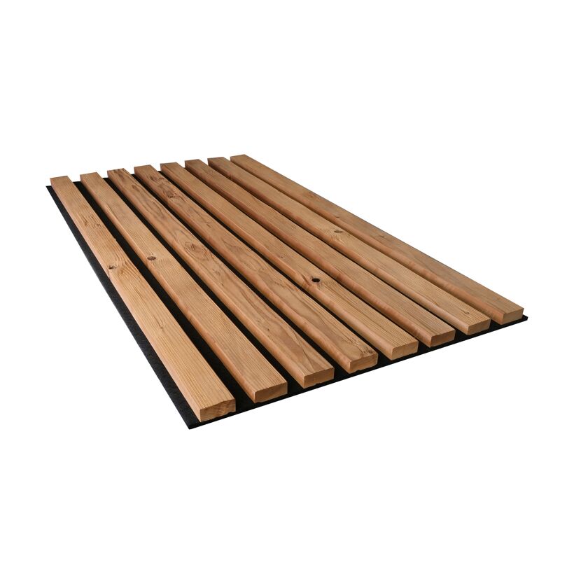 Outdoor-Akustik-Paneel 'HydroLine' Thermo Fichte gehackt  2400 x 561 x 19 mm