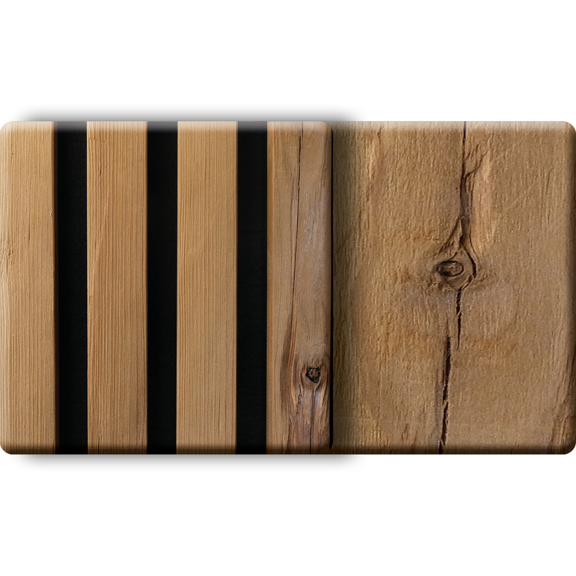 Outdoor-Akustikpaneel 'HydroLine' Thermo-Fichte gehackte Oberfläche 2400 x 561 x 19 mm