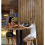 Outdoor-Akustikpaneel 'HydroLine' Thermo-Fichte gehackte Oberfläche 2400 x 561 x 19 mm
