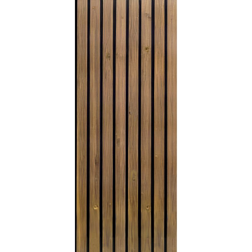 Outdoor-Akustikpaneel 'HydroLine' Thermo-Fichte marone geölt 2380 x 561 x 25 mm