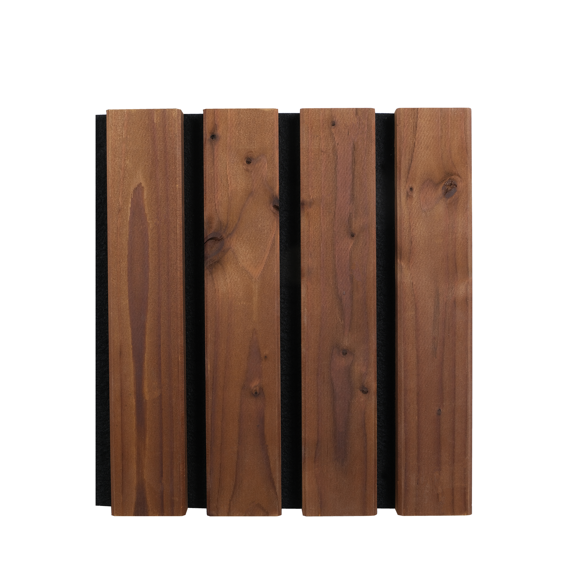 Outdoor-Akustikpaneel 'HydroLine' Thermo-Fichte marone geölt 2400 x 561 x 19 mm