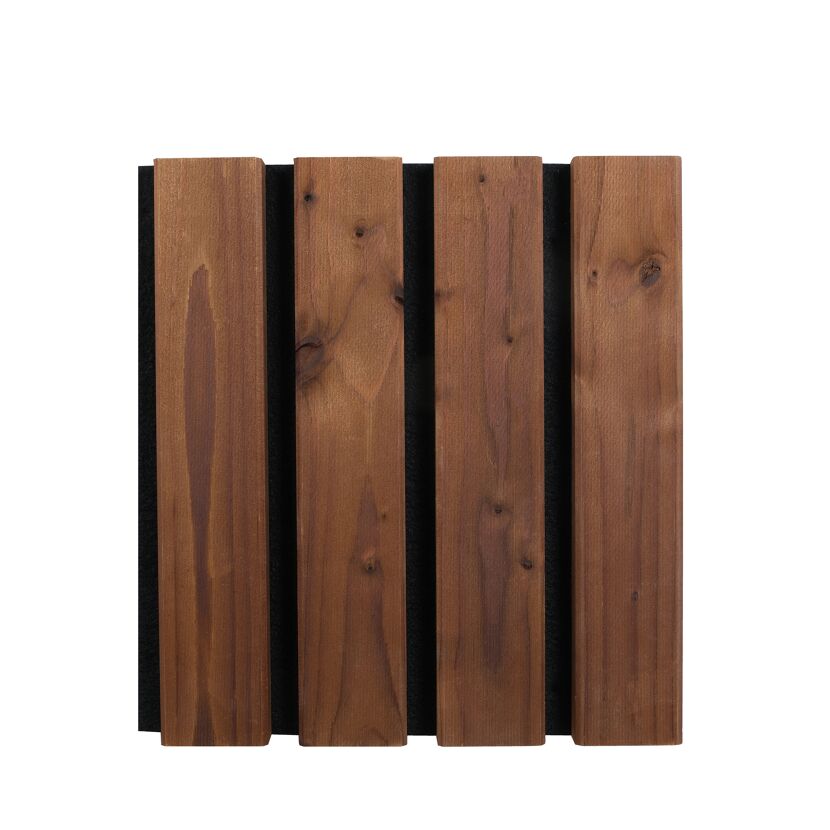 Outdoor-Akustikpaneel 'HydroLine' Thermo-Fichte marone geölt 2380 x 561 x 25 mm