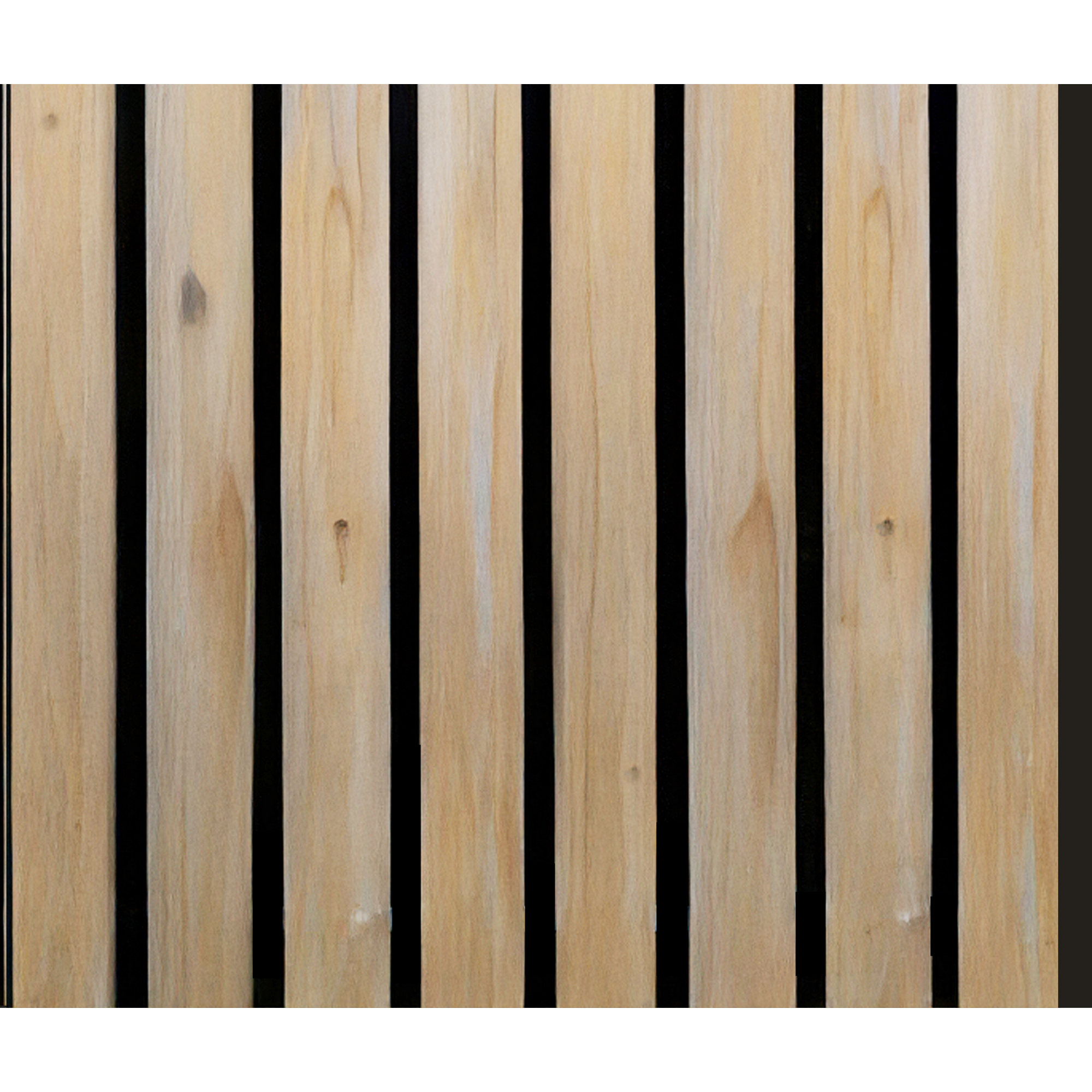 Outdoor-Akustikpaneel 'HydroLine' Thermo-Fichte basaltgrau geölt 2400 x 561 x 19 mm