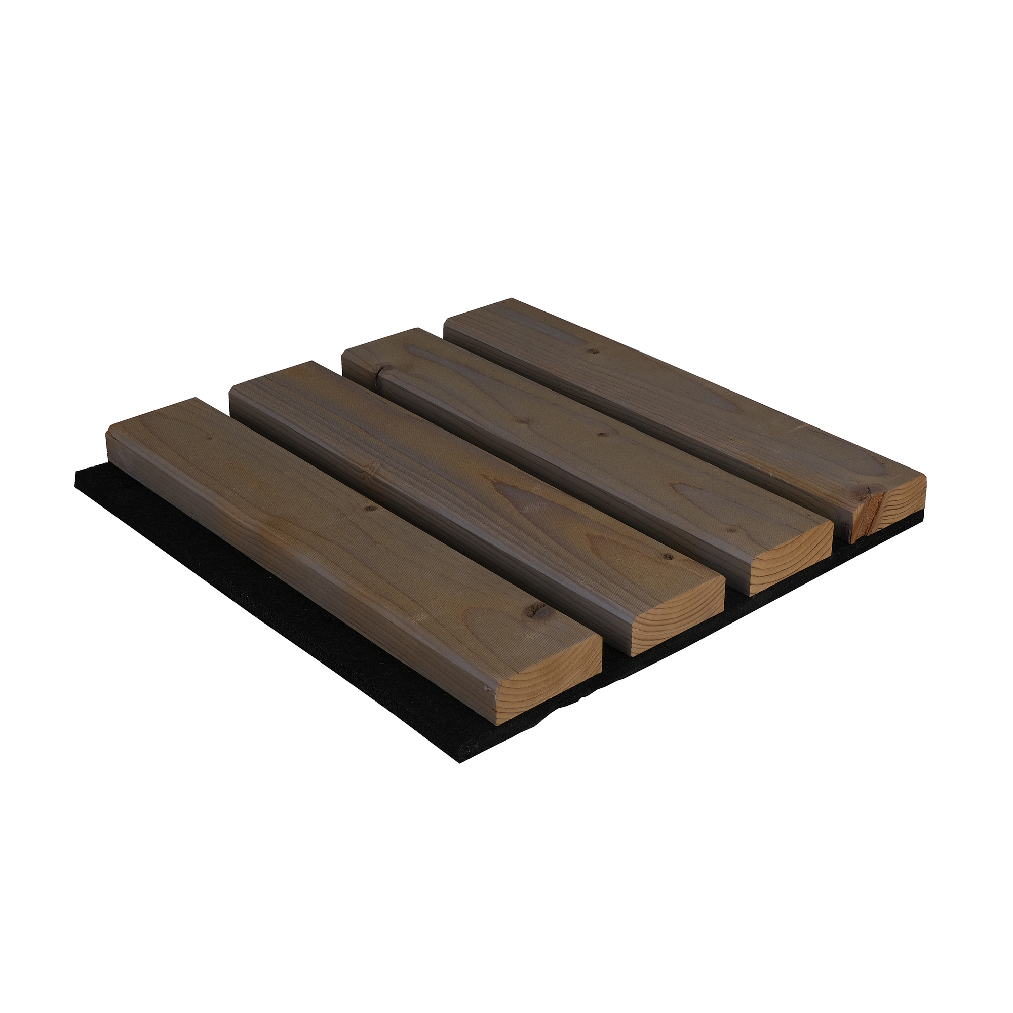 Outdoor-Akustikpaneel 'HydroLine' Thermo-Fichte basaltgrau geölt 2400 x 561 x 19 mm